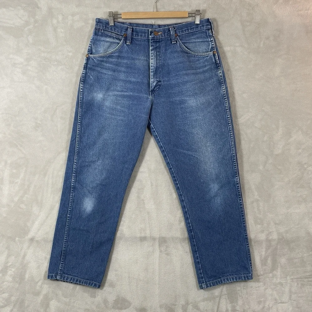 Vtg Wrangler 31MWZDN Jeans Mens 36x30 (fit 33x28) Made in USA 80s Whisker Cowboy